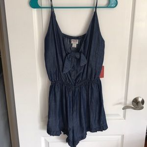 NWT denim romper